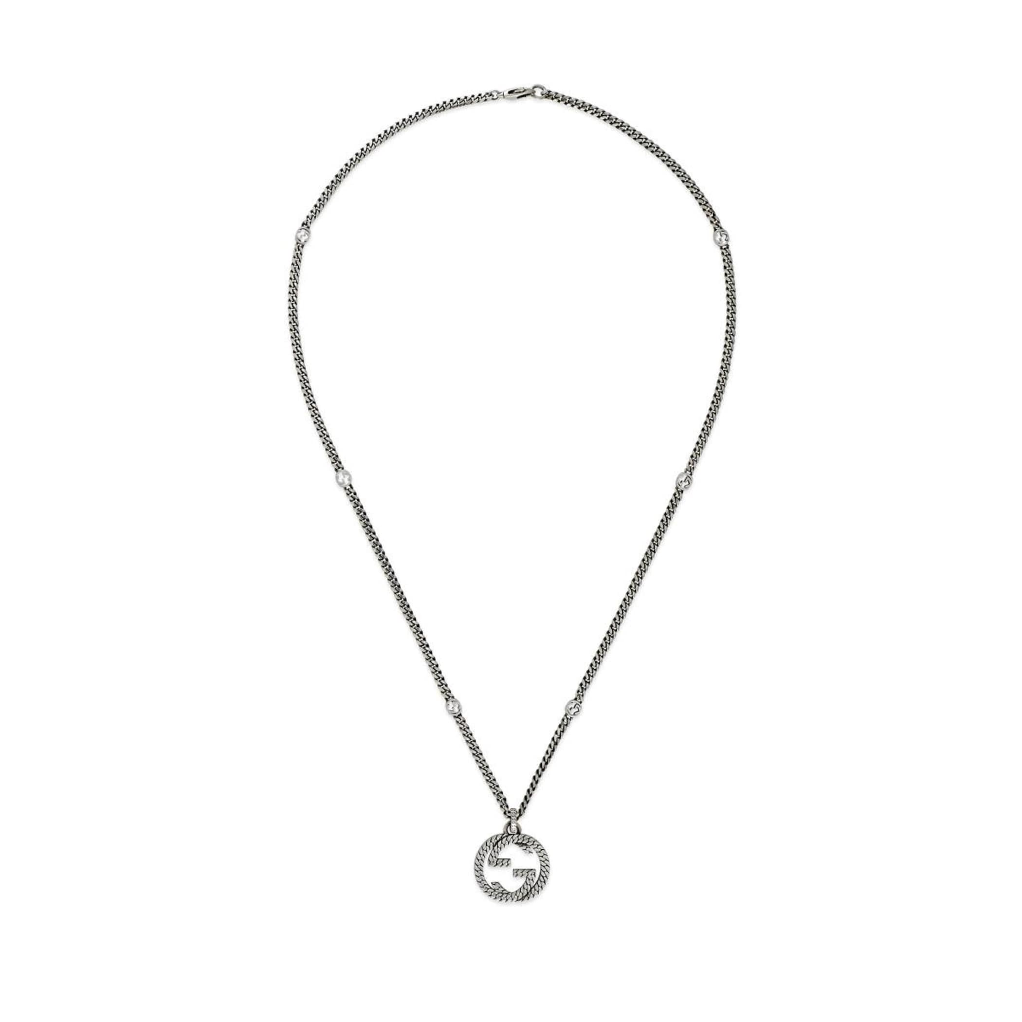 Gucci Gucci Interlocking Sterling Silver 50cm Pendant Gucci Gucci Interlocking Sterling Silver 50cm Pendant