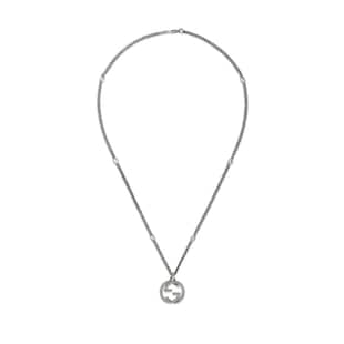 Gucci Gucci Interlocking Sterling Silver 50cm Pendant