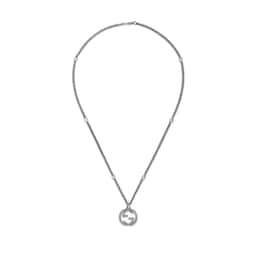 37341426 - Gucci Interlocking Sterling Silver 50cm Pendant