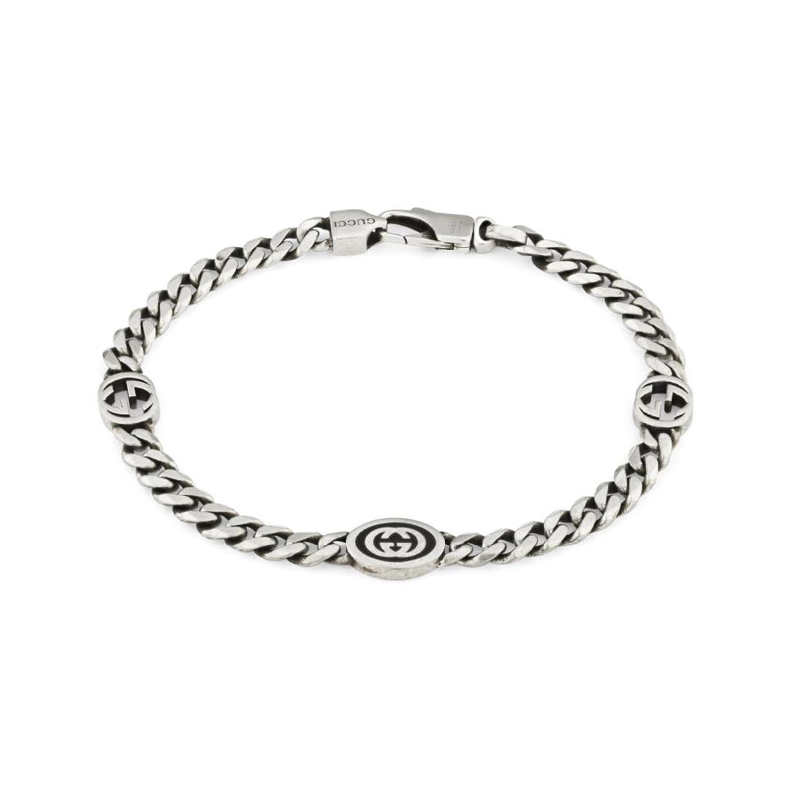 Gucci Gucci Interlocking Sterling Silver Bracelet