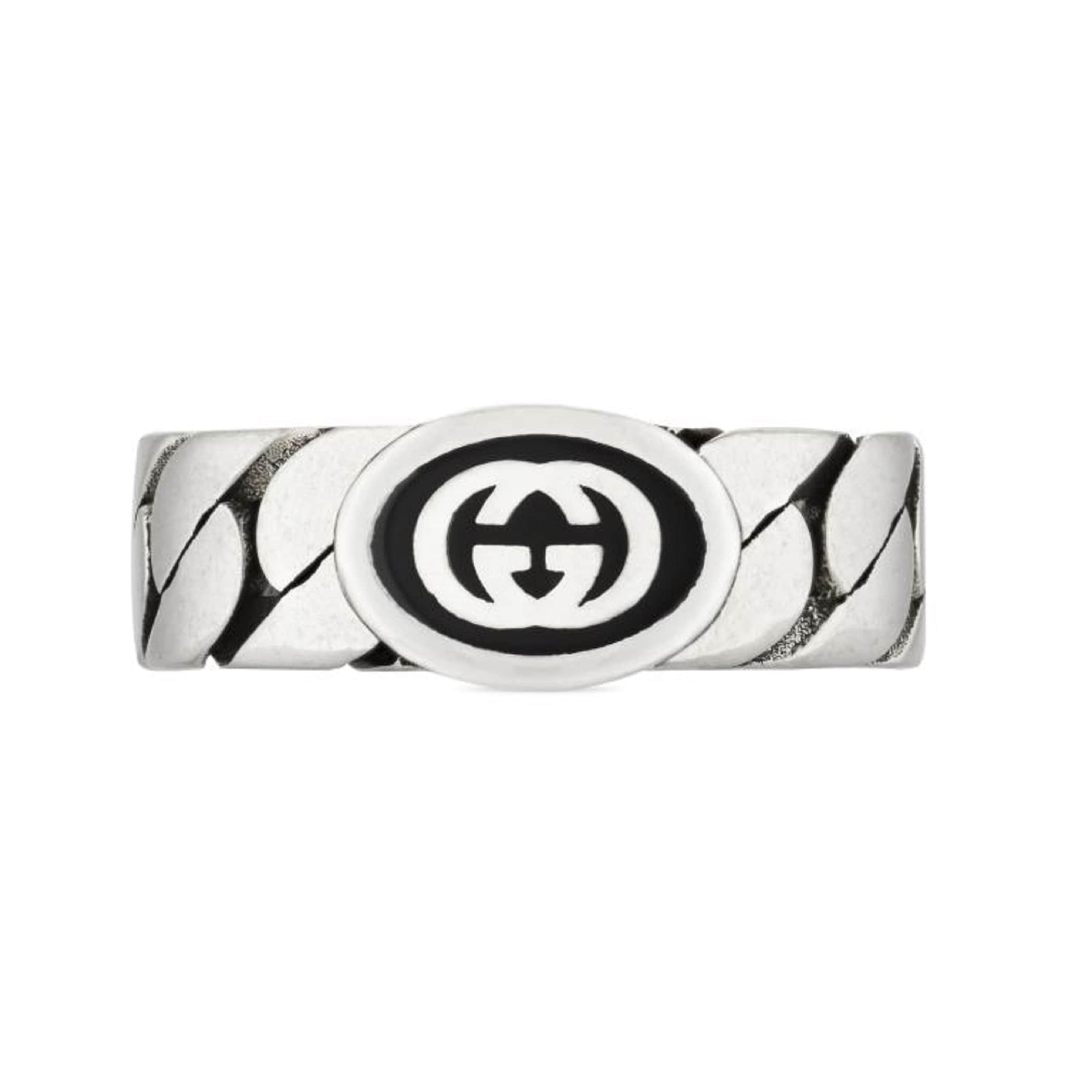 Gucci Gucci Interlocking Sterling Silver Ring Gucci Gucci Interlocking Sterling Silver Ring