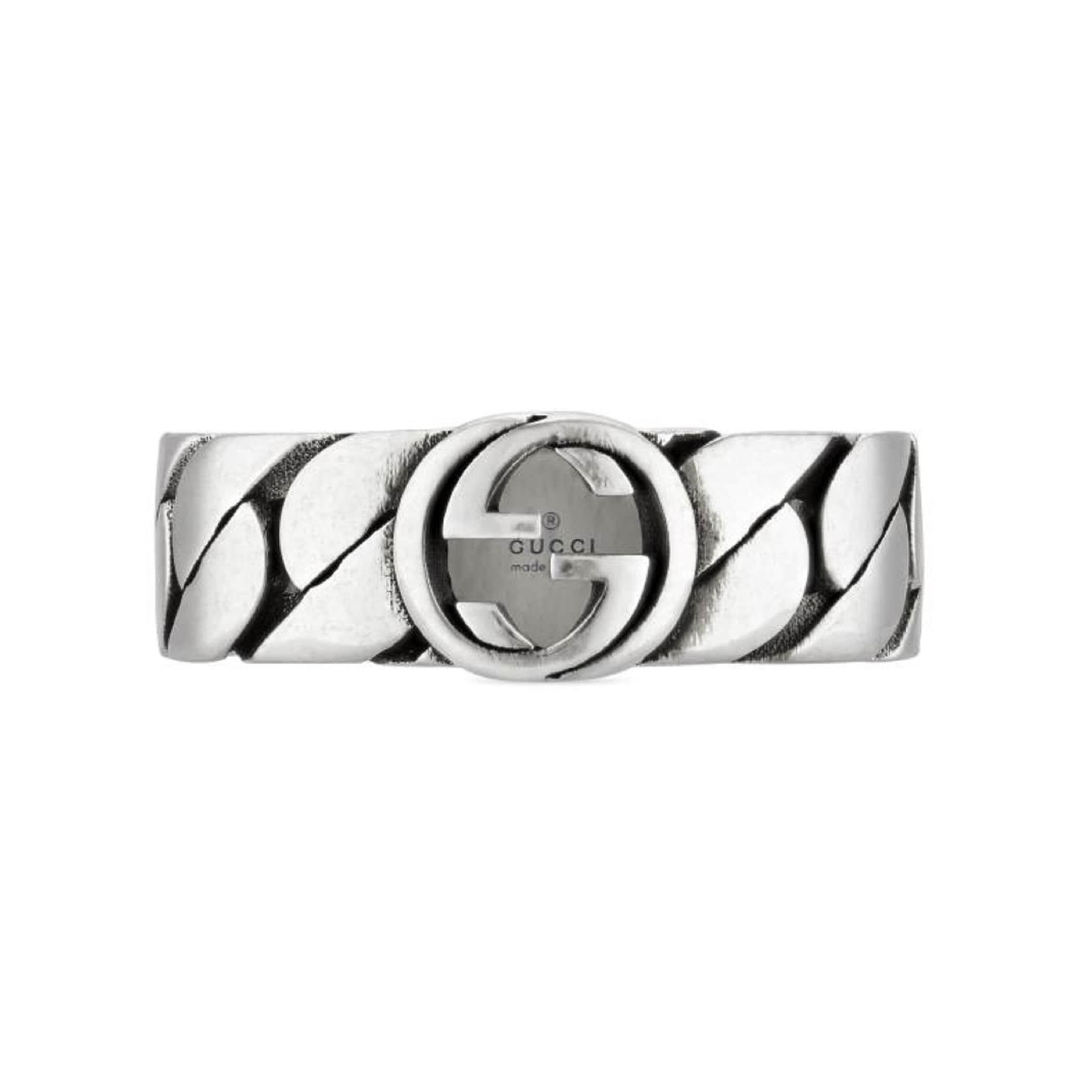 Gucci Gucci Interlocking Sterling Silver Ring Gucci Gucci Interlocking Sterling Silver Ring