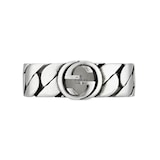 Gucci Silver Interlocking G Shiny Ring