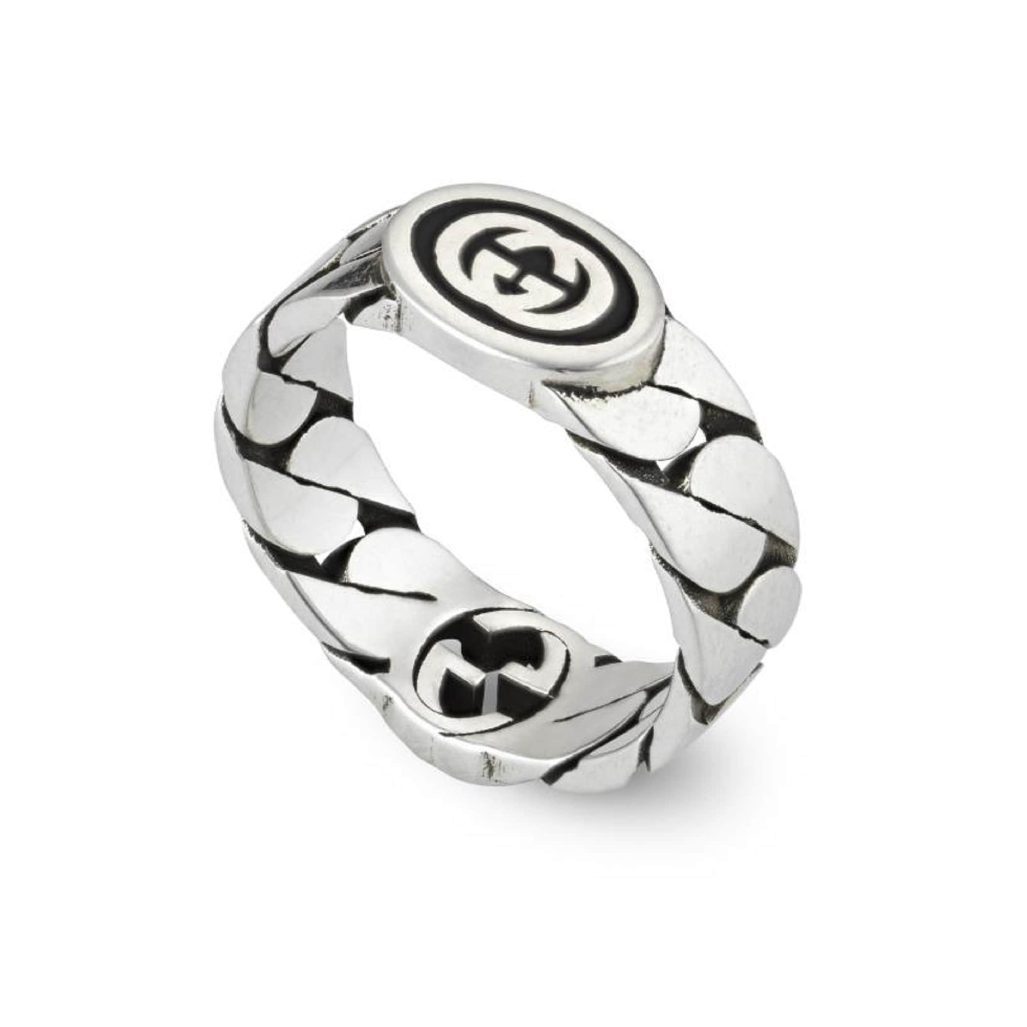 Gucci Gucci Interlocking Sterling Silver Ring Gucci Gucci Interlocking Sterling Silver Ring