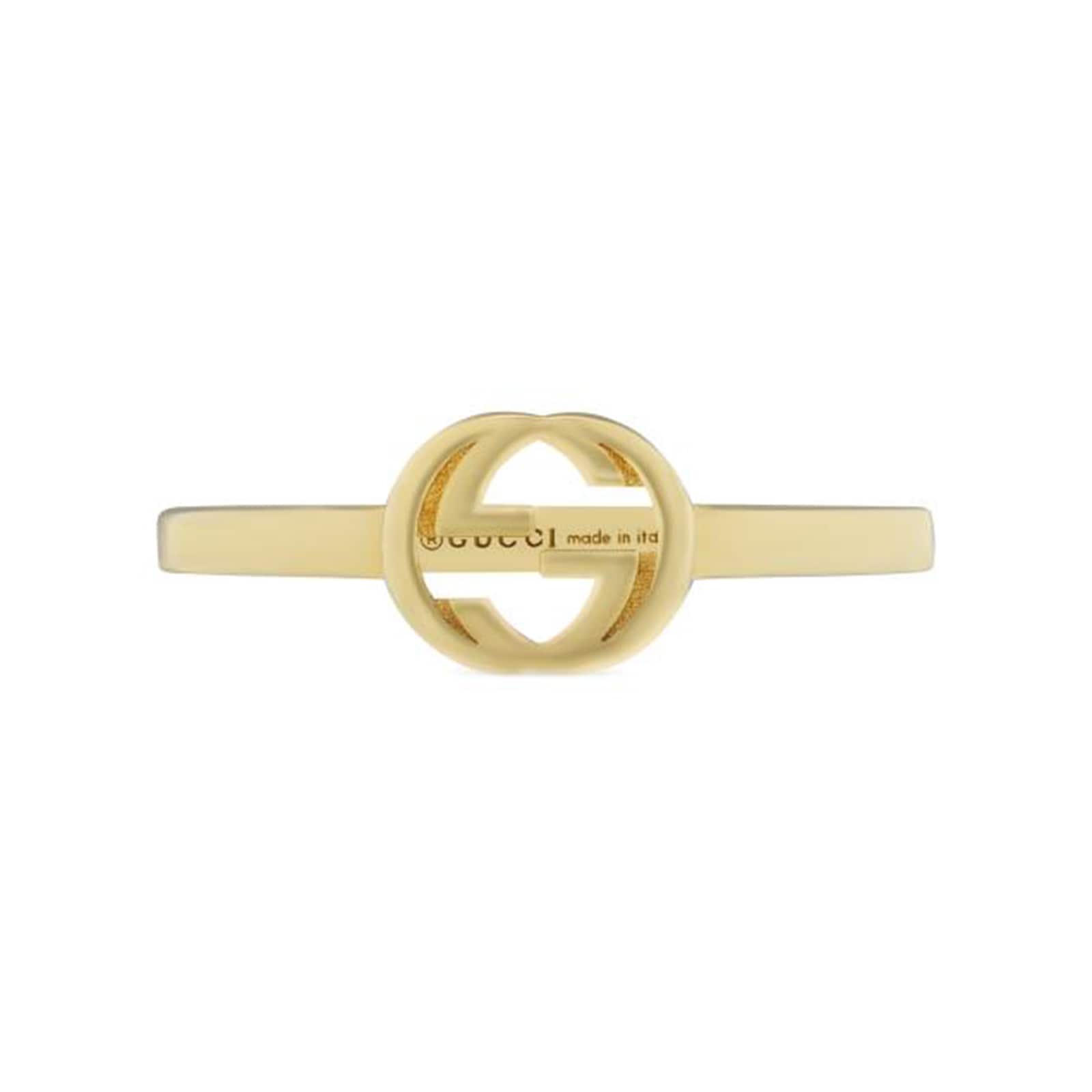 Gucci Gucci Interlocking 18ct Yellow Gold Pinkie Ring Gucci Gucci Interlocking 18ct Yellow Gold Pinkie Ring