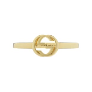 Gucci Gucci Interlocking 18ct Yellow Gold Pinkie Ring
