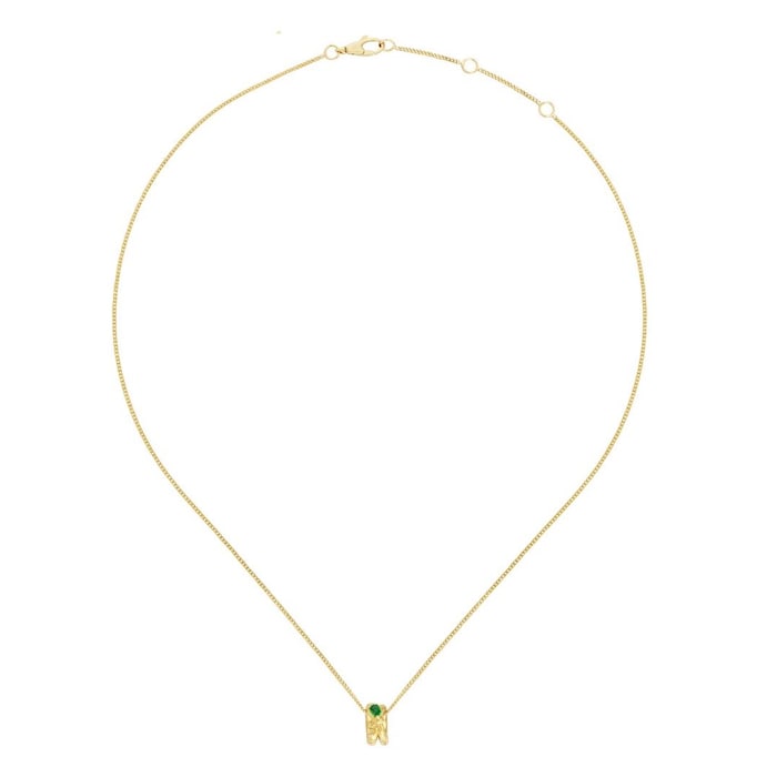 Gucci Gucci 18ct Yellow Gold Ouroboros Emerald Necklace YBB67243400100U ...