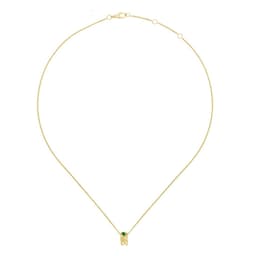 37341446 - Gucci 18ct Yellow Gold Ouroboros Emerald Necklace