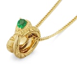 Gucci Gucci 18ct Yellow Gold Ouroboros Emerald Necklace