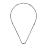 Gucci Gucci Interlocking Sterling Silver & Black Enamel Necklace