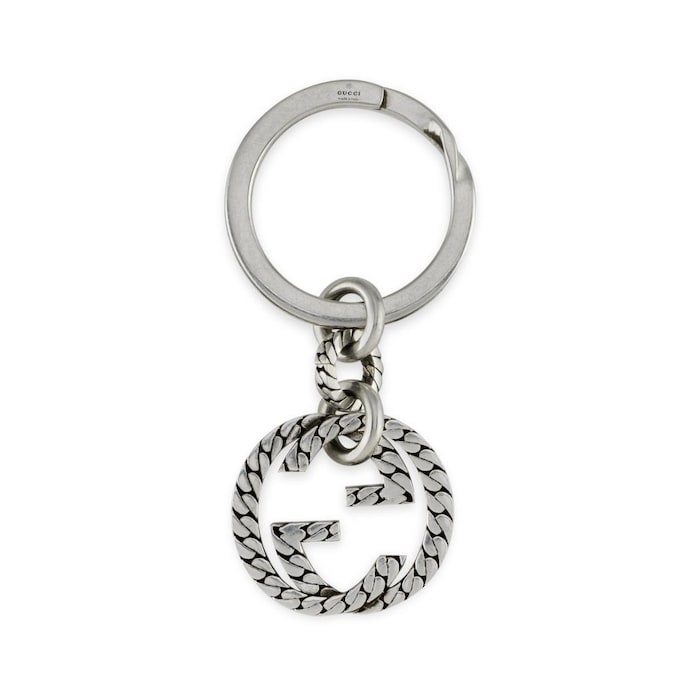 Gucci Gucci Sterling Silver Interlocking G Keyring