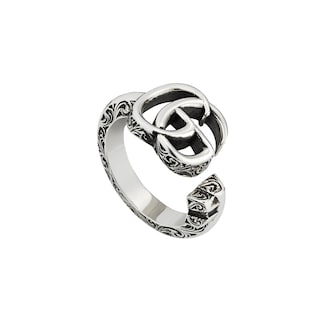 Gucci GG Marmont Sterling Silver Key Motif Ring - Size 8 Gucci GG Marmont Sterling Silver Key Motif Ring - Size 8