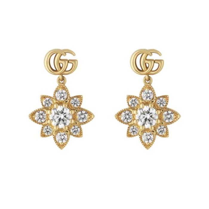 Gucci Exclusive Gucci 18ct Yellow Gold Flora Earrings