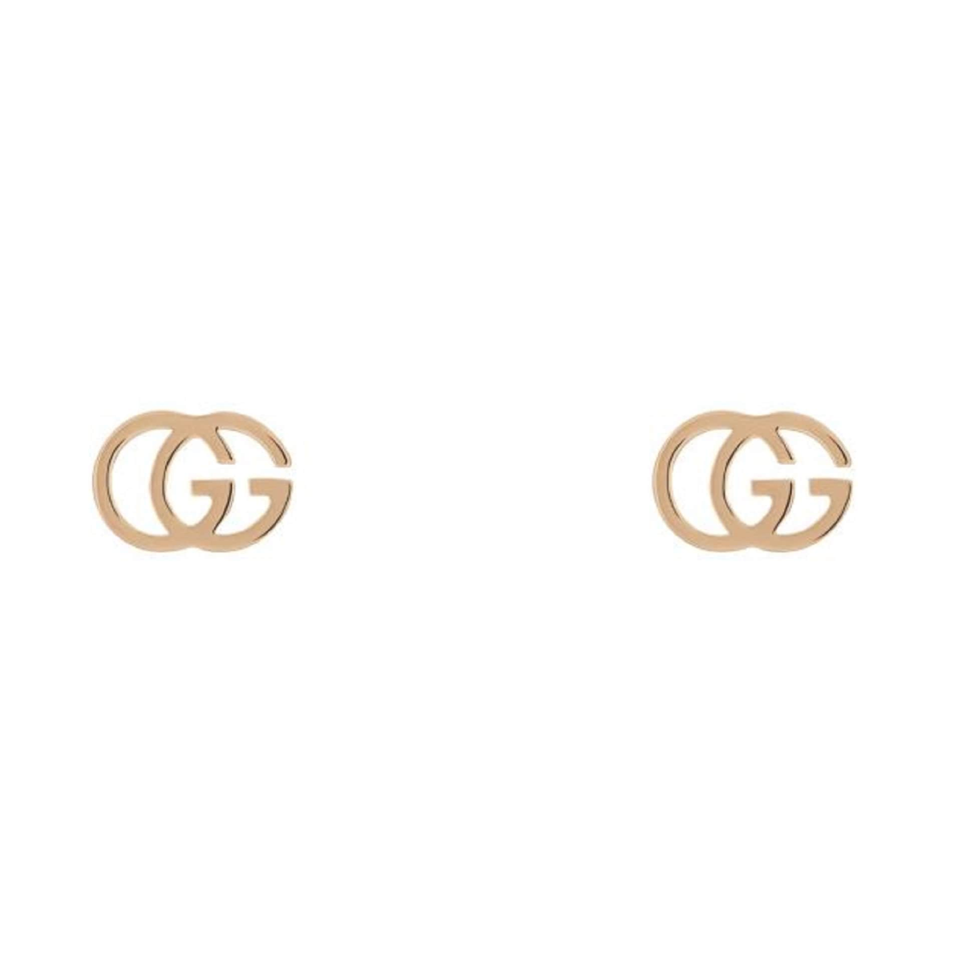 Gucci 18ct Rose Gold GG Running Stud Earrings