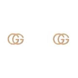 Gucci 18ct Rose Gold Running G Stud Earrings