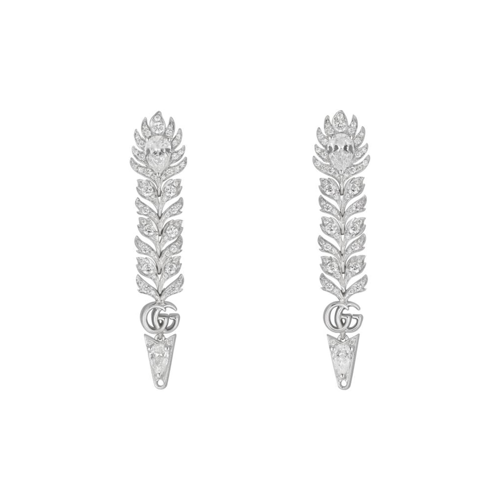 Gucci Flora 18ct White Gold 1.72ct Diamond Earrings