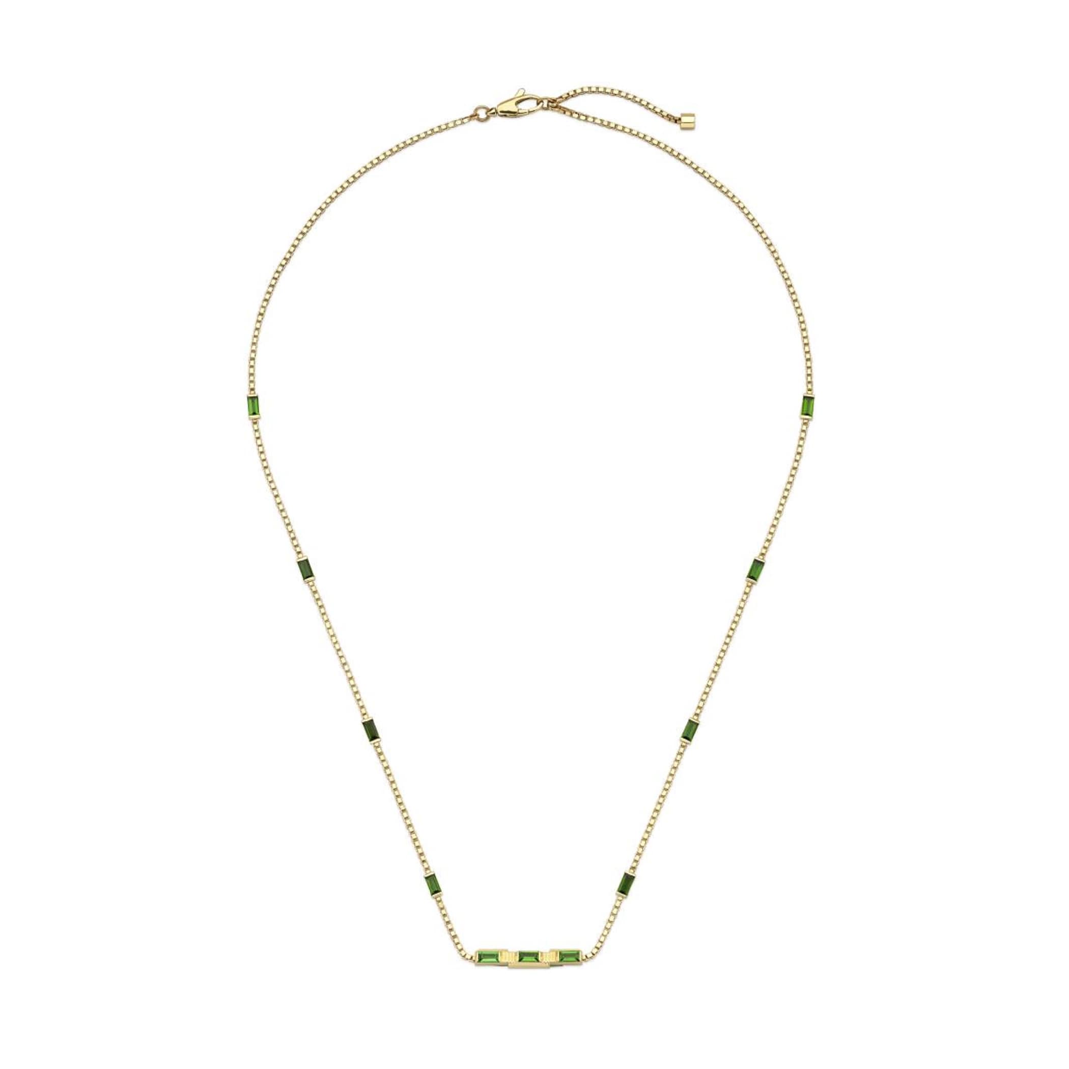 Gucci 18ct Yellow Gold Green Tourmaline Gucci Link to Love Necklace Gucci 18ct Yellow Gold Green Tourmaline Gucci Link to Love Necklace