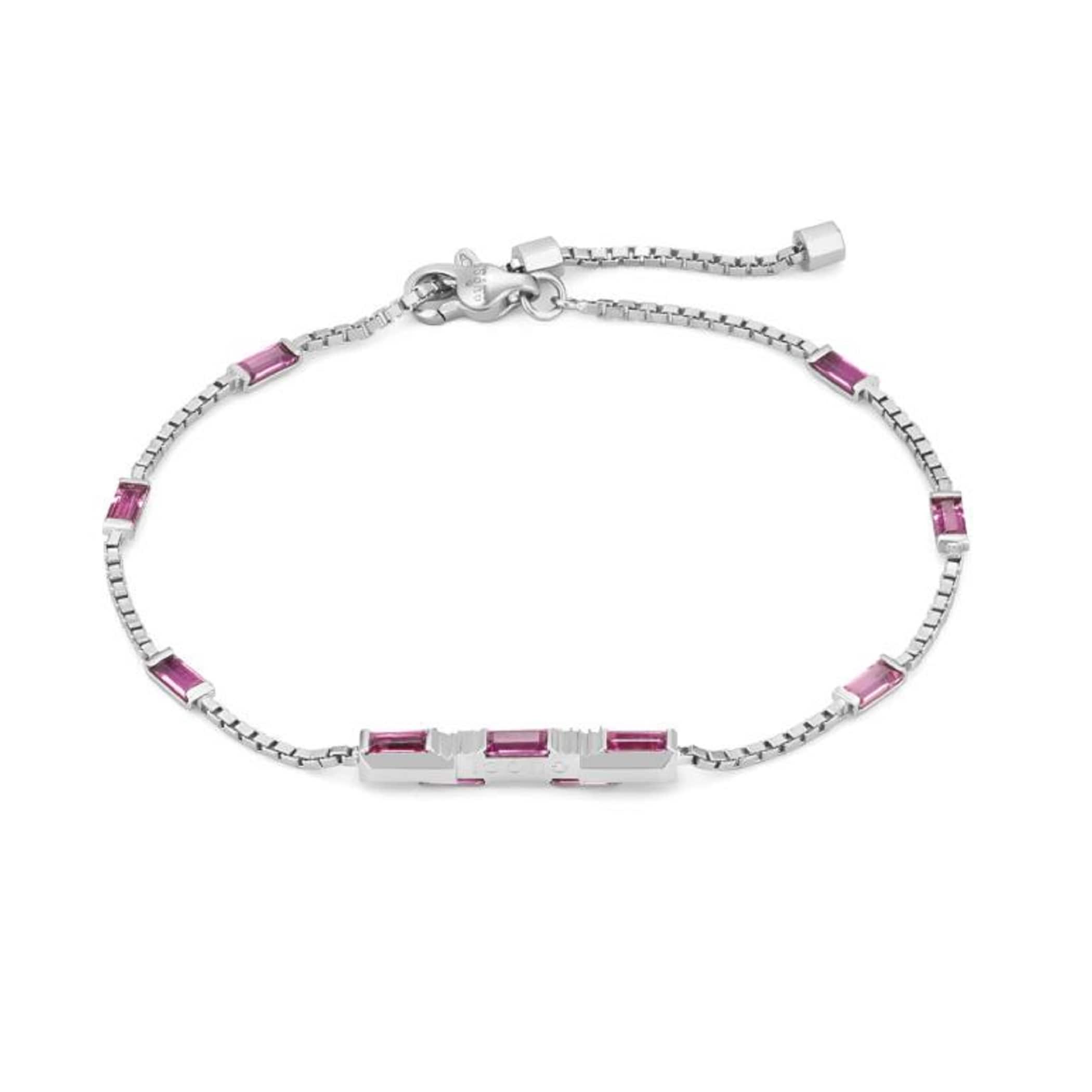 Gucci 18ct White Gold Pink Rubellite Gucci Link to Love Bracelet Gucci 18ct White Gold Pink Rubellite Gucci Link to Love Bracelet