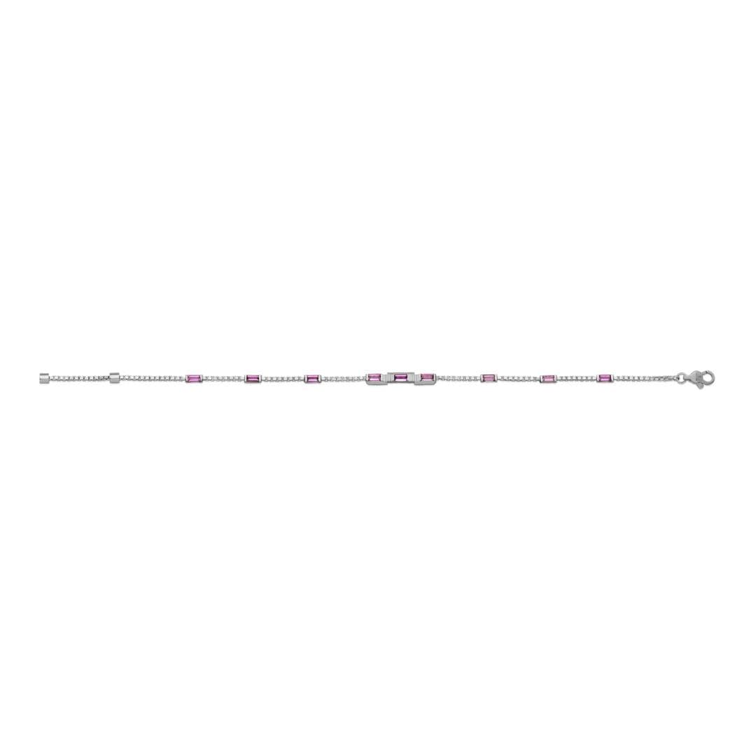 Gucci 18ct White Gold Pink Rubellite Gucci Link to Love Bracelet Gucci 18ct White Gold Pink Rubellite Gucci Link to Love Bracelet