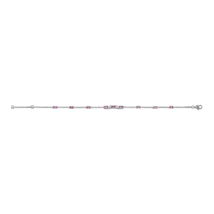 Gucci 18ct White Gold Pink Tourmaline Link to Love Bracelet