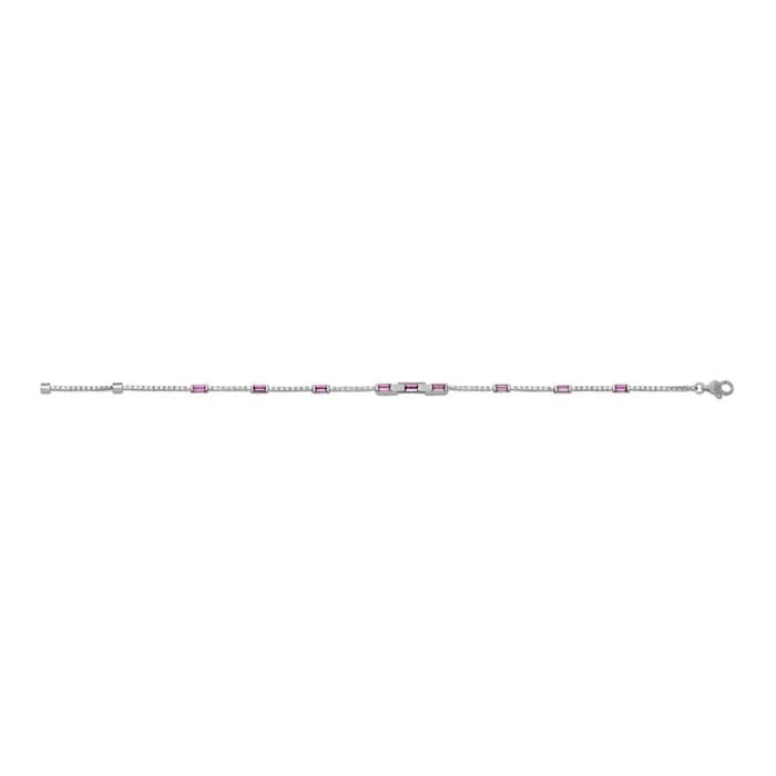 Gucci 18ct White Gold Pink Tourmaline Gucci Link to Love Bracelet