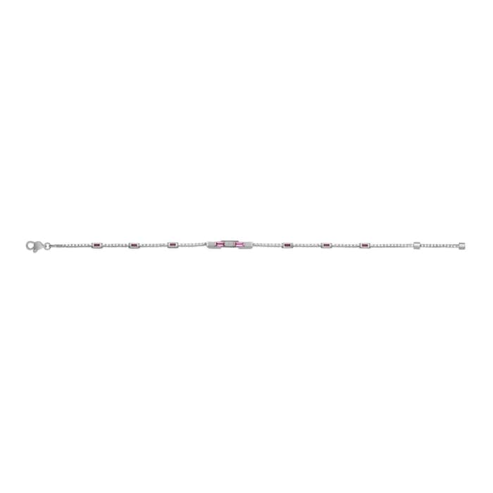 Gucci 18ct White Gold Pink Rubellite Gucci Link to Love Bracelet