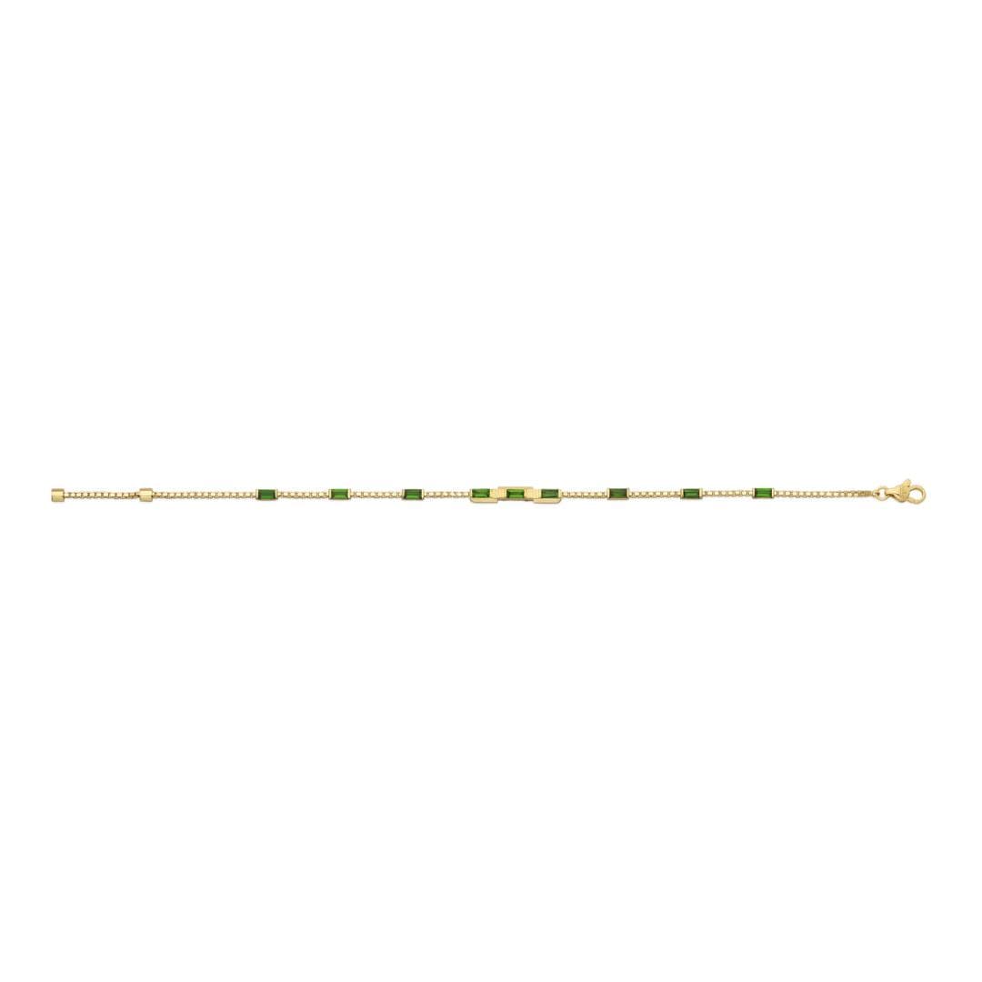 Gucci 18ct Yellow Gold Green Tourmaline Gucci Link to Love Bracelet Gucci 18ct Yellow Gold Green Tourmaline Gucci Link to Love Bracelet