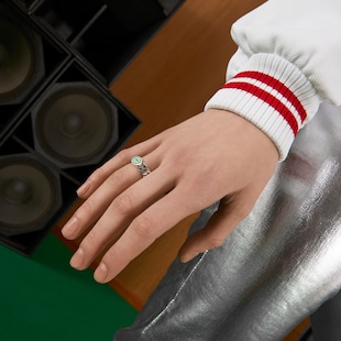 Gucci Gucci Interlocking Sterling Silver Ring