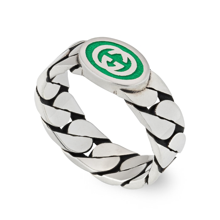 Gucci Gucci Interlocking Sterling Silver Ring