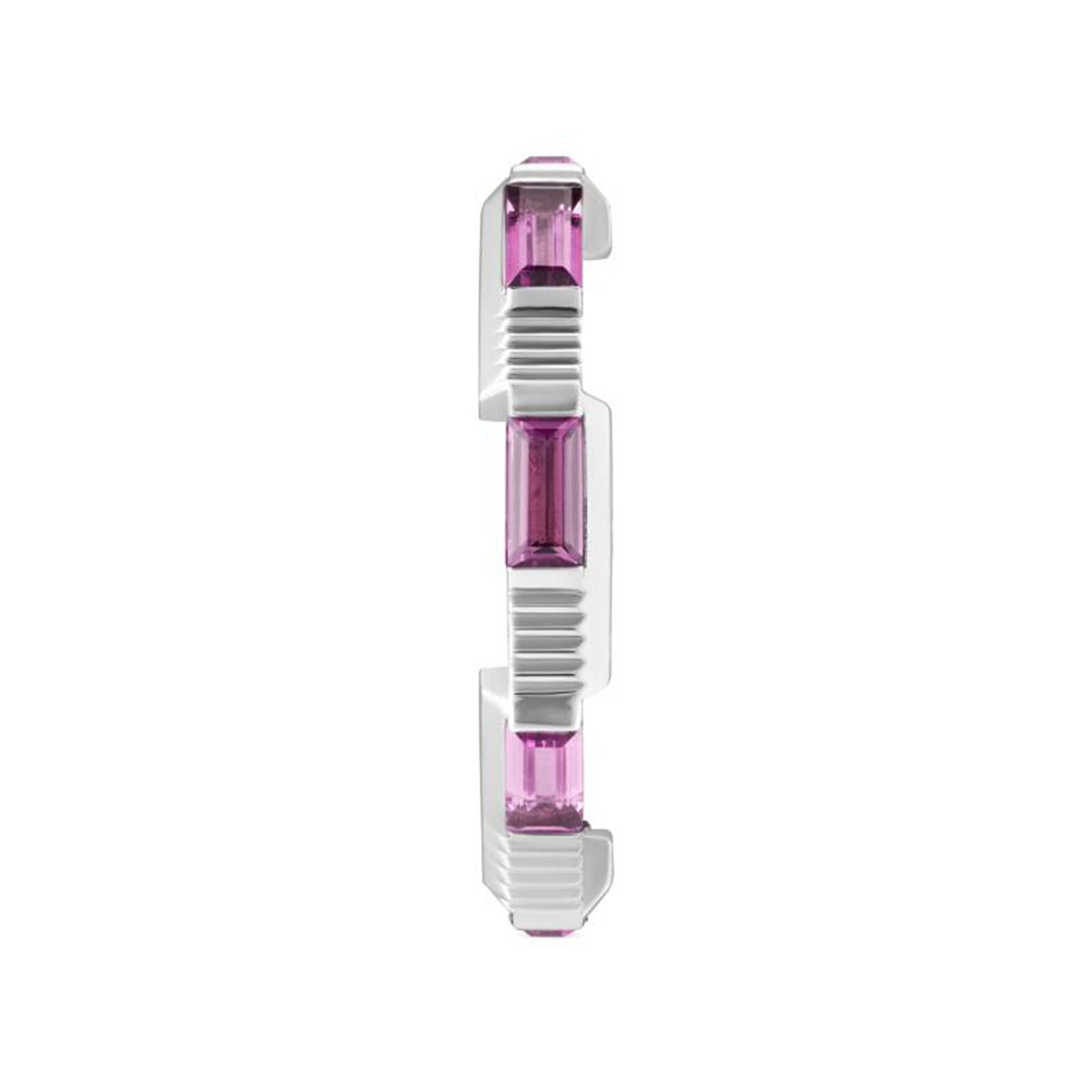 Gucci 18ct White Gold Pink Rubellite Gucci Link to Love Ring Gucci 18ct White Gold Pink Rubellite Gucci Link to Love Ring
