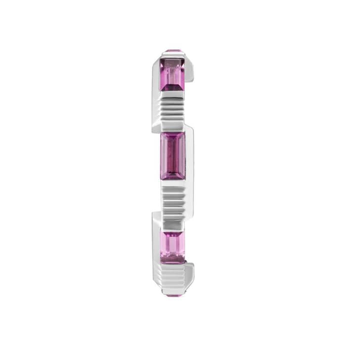 Gucci 18ct White Gold Pink Rubellite Gucci Link to Love Ring