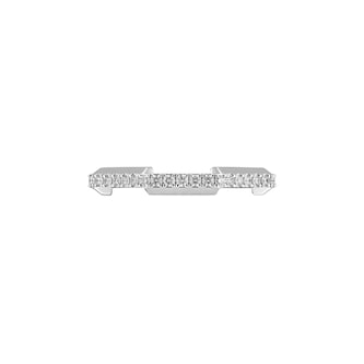 Gucci Gucci Link To Love 18K White Gold Diamond Ring - Size 7.25