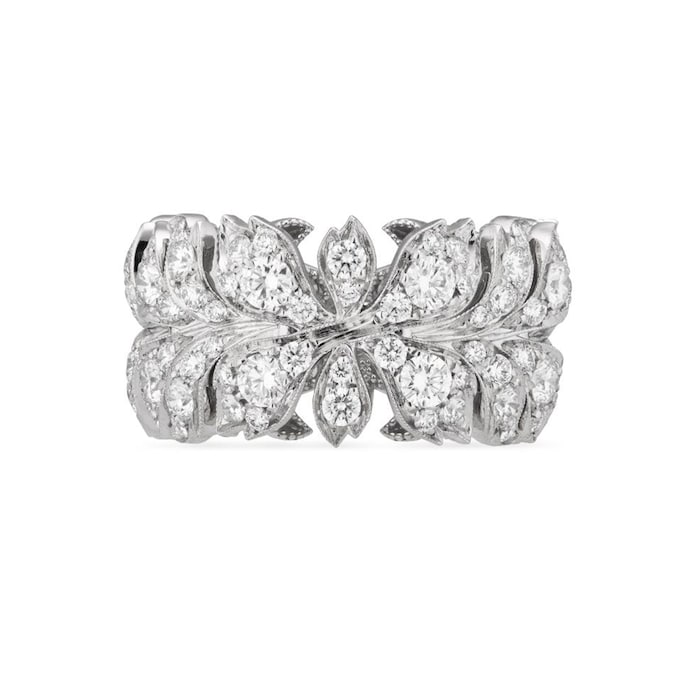 Gucci 18ct White Gold Flora Diamond Ring