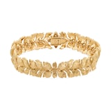 Gucci 18k Yellow Gold 0.39cttw Diamond Gucci Flora Bracelet Size Medium