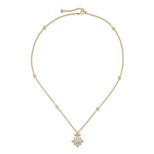 Gucci 18k Yellow Gold 0.90cttw Diamond Gucci Flora Pendant