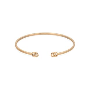 Gucci 18k Rose Gold Running G Cuff Bracelet Size 17