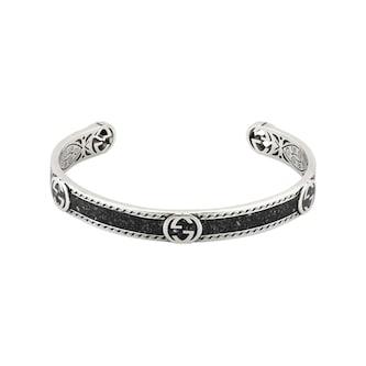 Gucci Gucci Interlocking Sterling Silver 85mm Bracelet Size 17