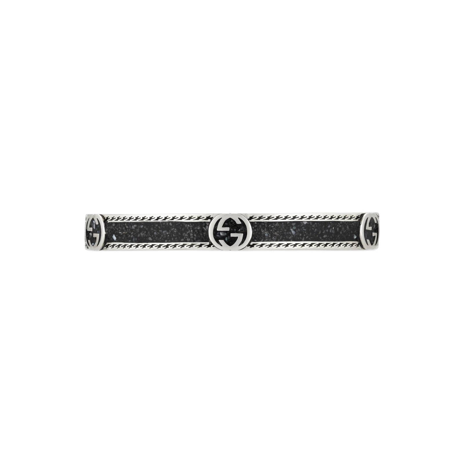 Gucci Gucci Interlocking Sterling Silver 85mm Bracelet Size 17