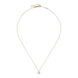 Gucci 18k Rose Gold Running G Necklace 14.5-16.5"