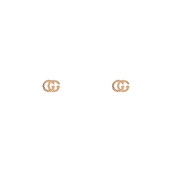 Gucci 18k Rose Gold Running G 7mm Stud Earrings