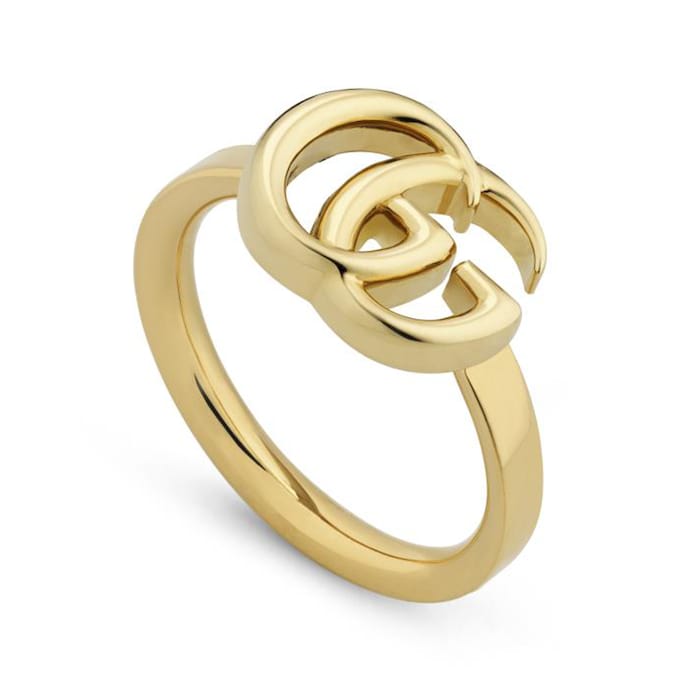 Gucci 18ct Yellow Gold Running G Ring - Size K