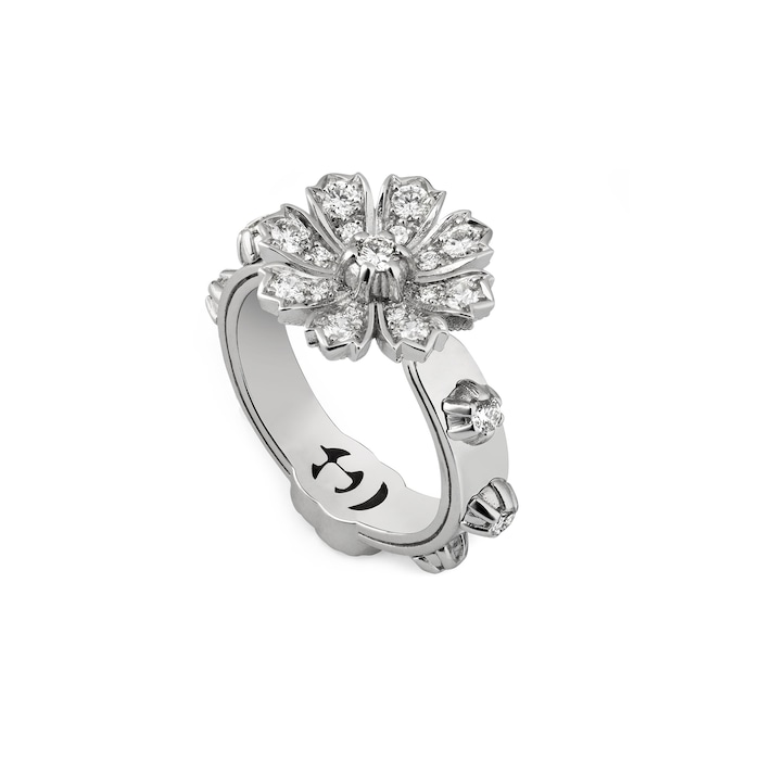 Gucci Gucci Flora 18ct White Gold Diamond Ring