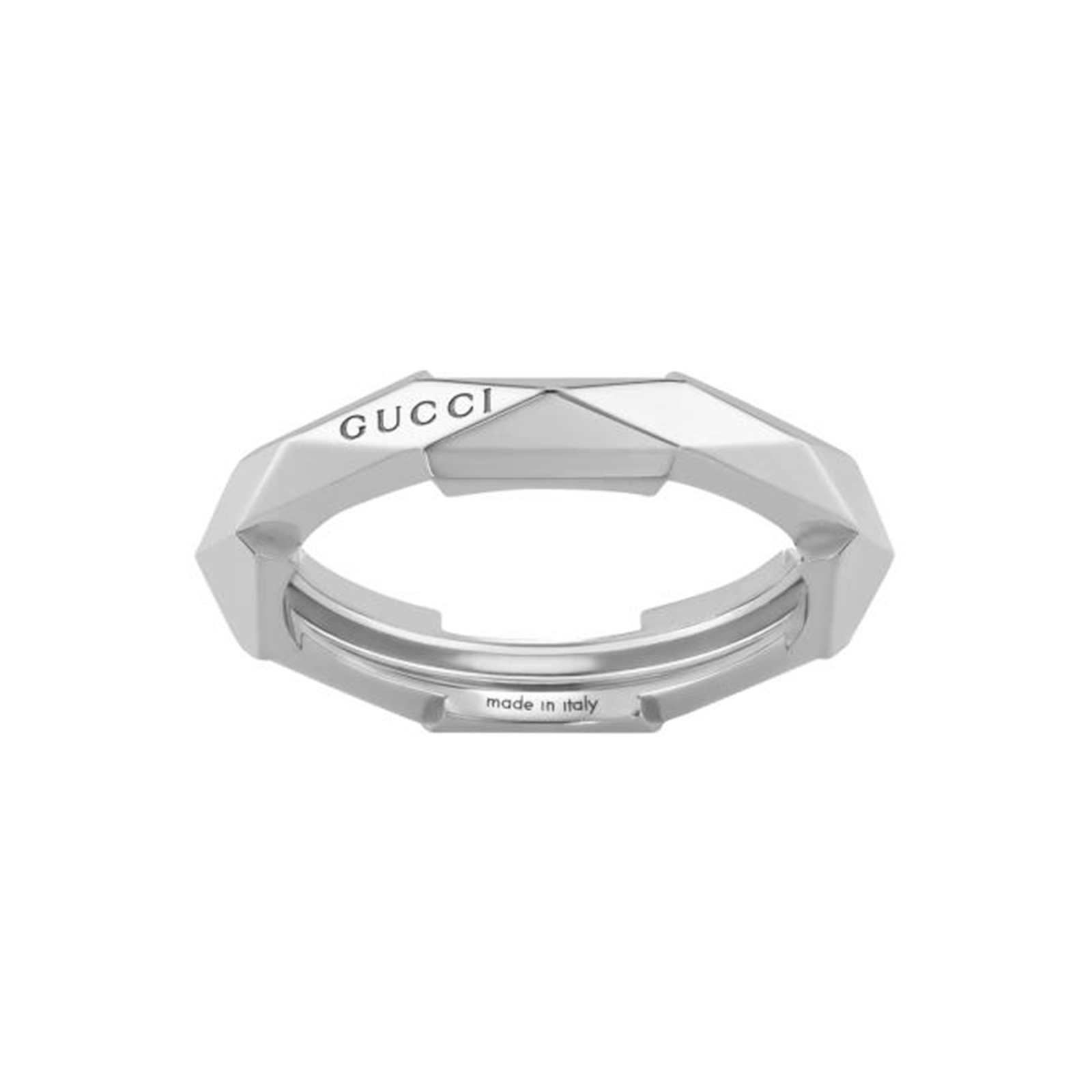 Gucci 18ct White Gold Gucci Link to Love Stud Ring Gucci 18ct White Gold Gucci Link to Love Stud Ring