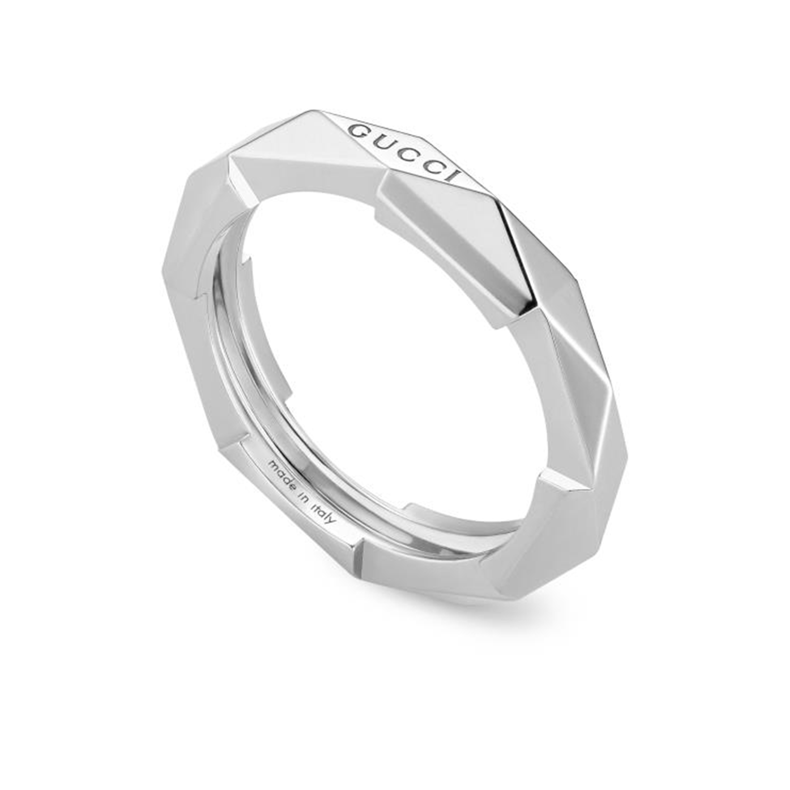 Gucci 18ct White Gold Gucci Link to Love Stud Ring Gucci 18ct White Gold Gucci Link to Love Stud Ring