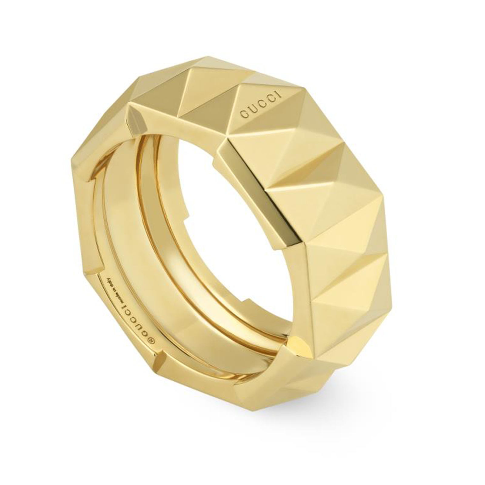 18ct Yellow Gold Gucci Link to Love Stud Ring