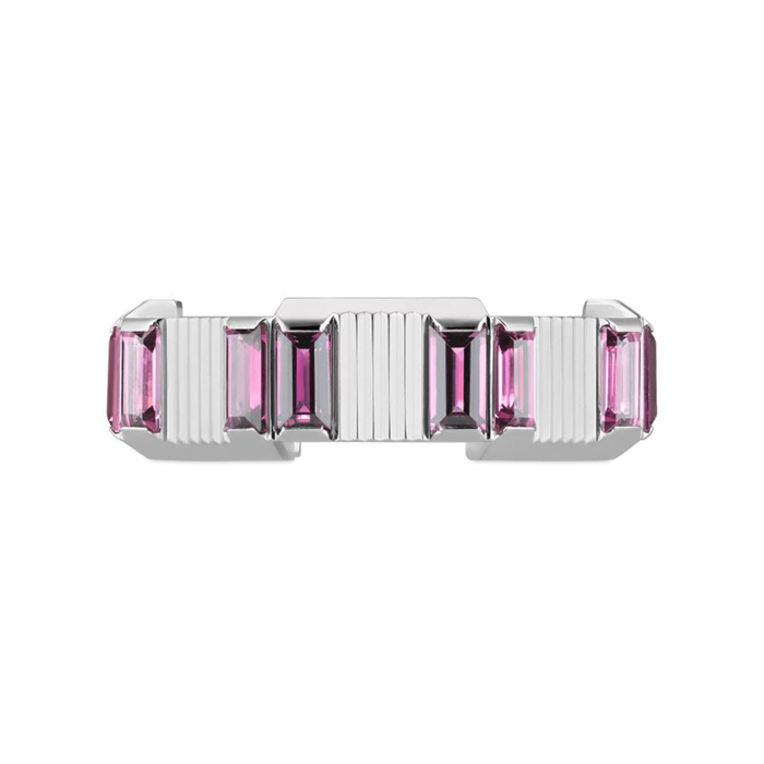 Gucci 18ct White Gold Gucci Link to Love Rubelite Ring