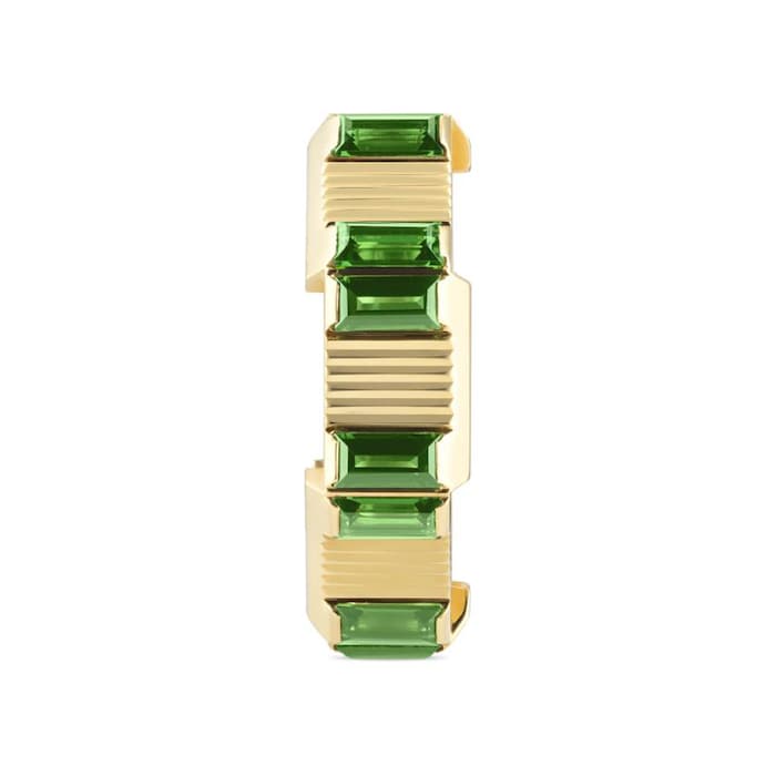 Gucci 18ct Yellow Gold Gucci Link to Love Tourmaline Ring - Size 6 - Ring Size M