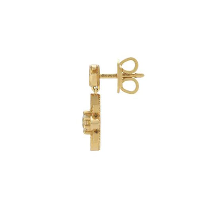 Gucci 18k Yellow Gold 0.65cttw Diamond Gucci Flora Drop Earrings