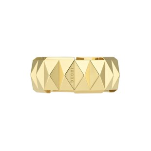 Gucci 18k Yellow Gold Gucci Link to Love 9mm Stud Band Size 6.5