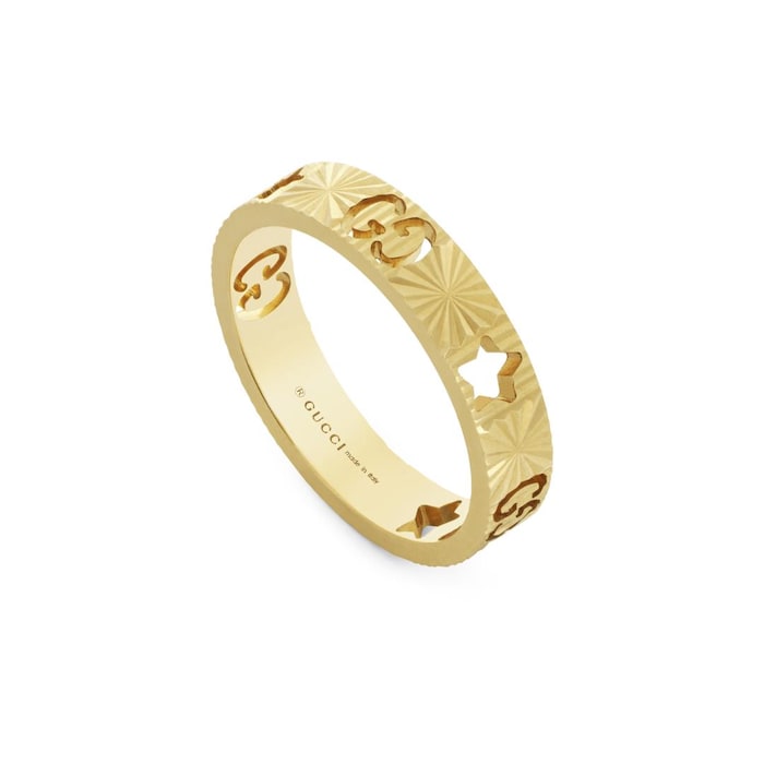 Gucci Icon 18ct Yellow Gold Cut Out Ring - 4mm